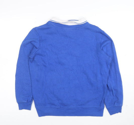 Laura Ashley Women Blue M Pullover Sweatshirt Embroidered Birds