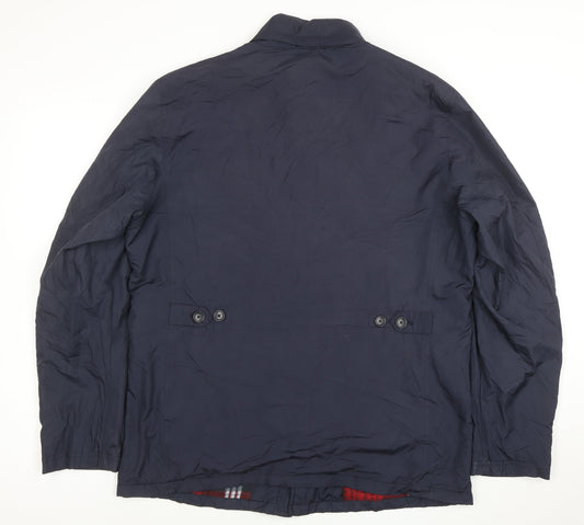 Beverly Hills Polo Club Men's Navy L Buttoned Mid-Length Jacket
