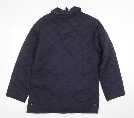 Barbour Womens Blue Quilted Mid-Length Jacket XXS