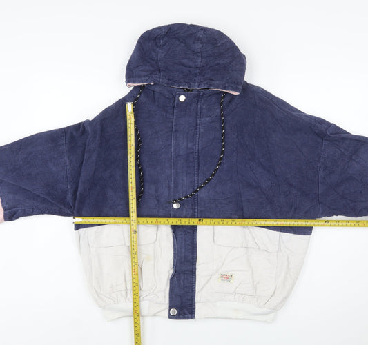 Zaful Women’s Multicoloured Corduroy Hooded Windbreaker Jacket Size 16