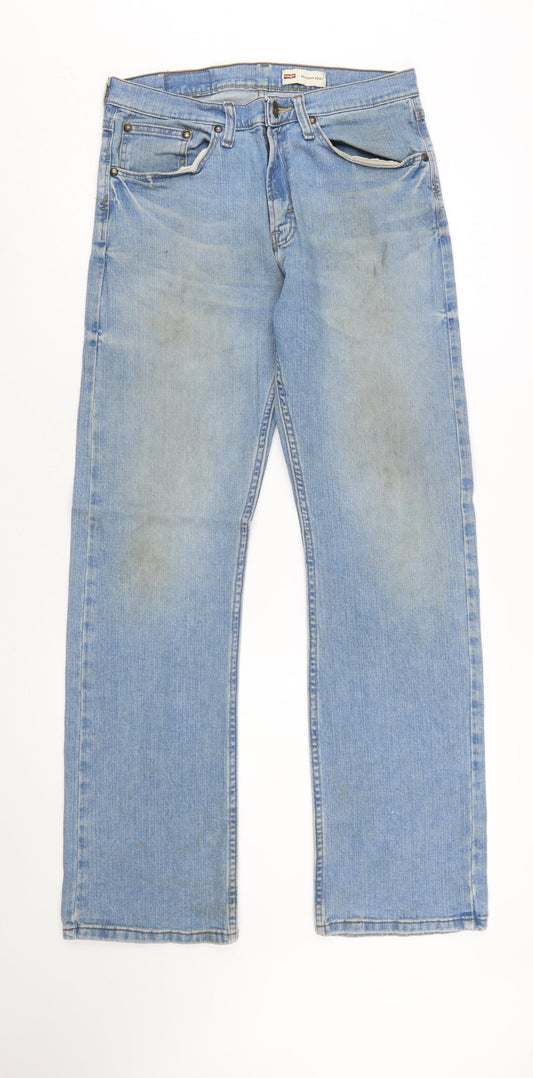 Wrangler Men's Blue Straight Leg Jeans 30x32 Classic Denim
