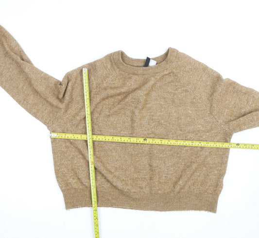 H&M Divided Women’s Beige Crew Neck Knit Jumper Size 16