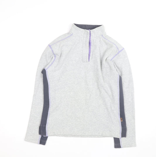 Reed Sport Women’s Grey 1/4 Zip Fleece Track Jacket Size S