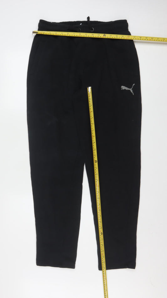 Puma Men's Black Medium Jogger Sweatpants 80% Cotton 20% Polyester