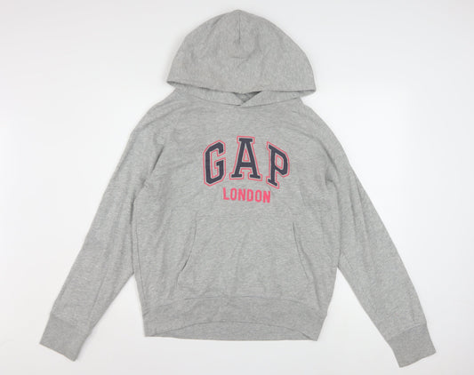 Gap Women’s Grey London Logo Pullover Hoodie M