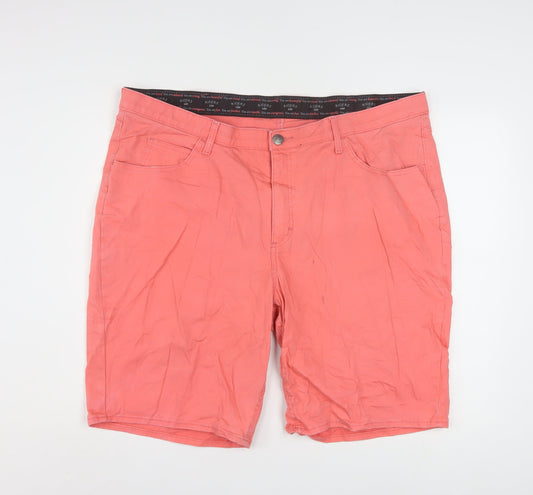 Additional front view of Lee Riders women’s pink cotton stretch chino shorts 24w regular fit