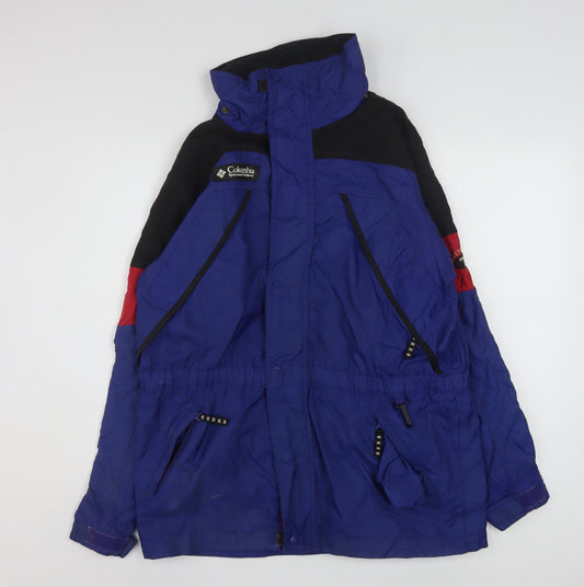 Columbia Women's Blue Anorak Jacket Size 14 Full Zip Hooded