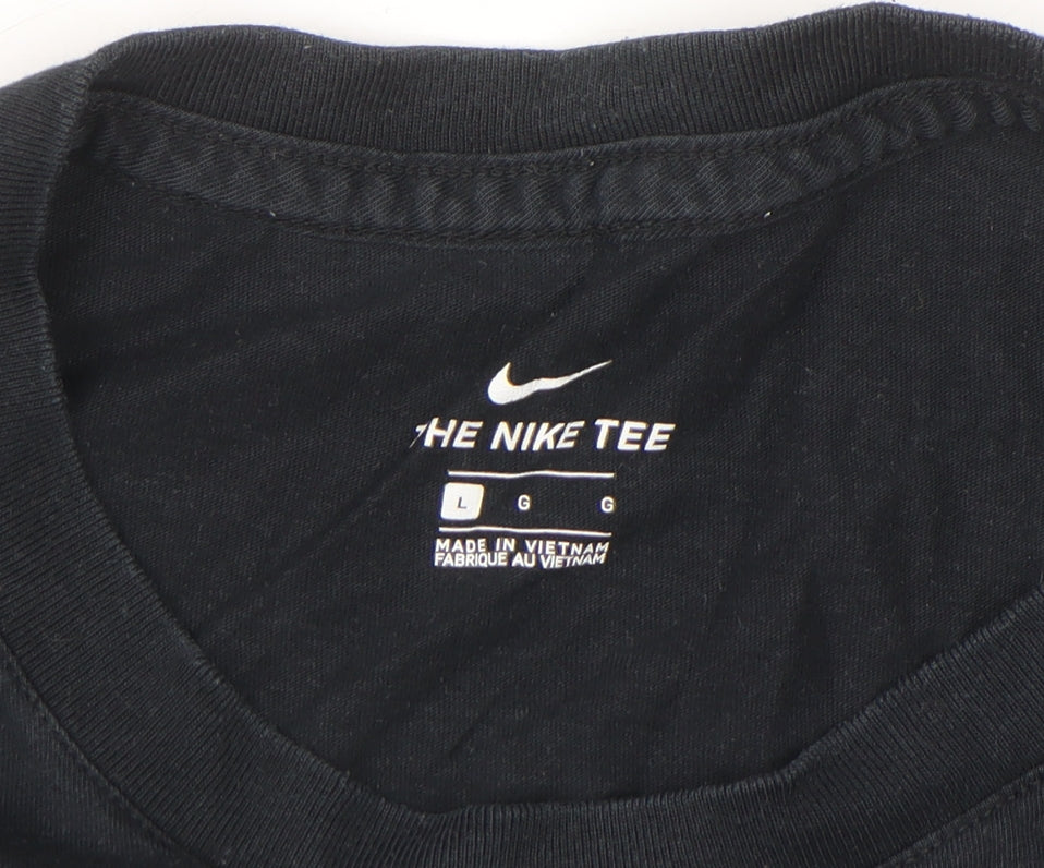 Nike Men's Black Large Graphic Logo Sports T-Shirt