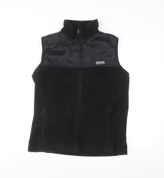 Additional front view of Maine New England Women's Black Fleece Zip Waistcoat, size 10