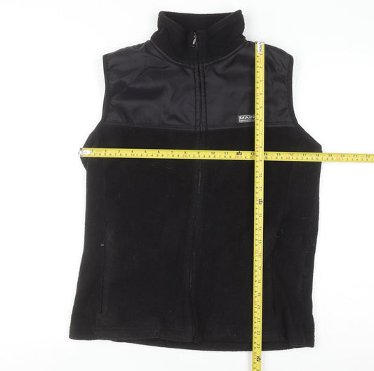 Maine New England Women's Black Fleece Zip Waistcoat Size 10