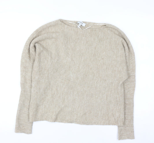 Additional front view of b.young Women Beige Boat Neck jumper, size S