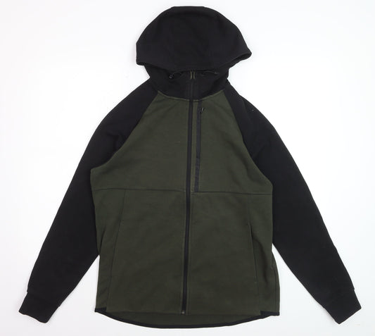 H&M Men's Green Hooded Full Zip Sport Jacket Size M