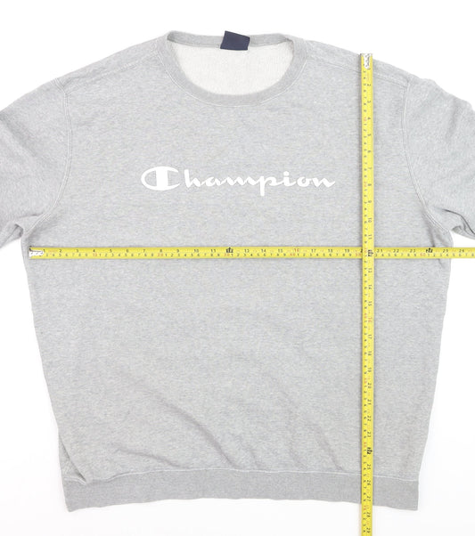 Champion Men's Grey 2XL Crew Neck Pullover Sweatshirt