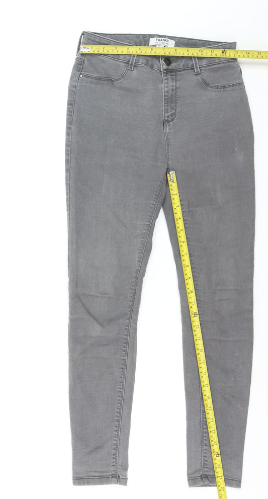 Dorothy Perkins FRANKIE Women's Grey Size 10 Skinny Jeans