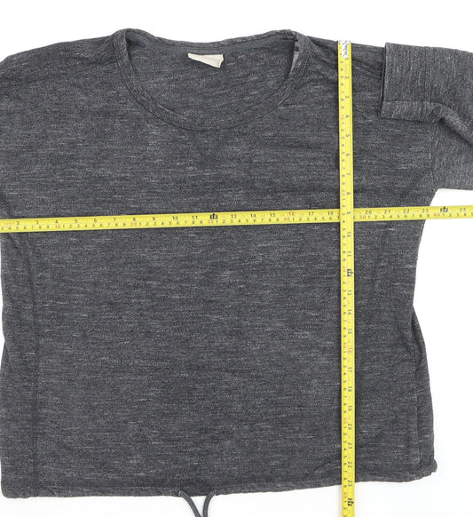 Next Women Grey Pullover Sweatshirt Size 14 Cotton Blend