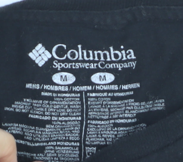 Columbia Men's Black Cotton Short Sleeve Crew Neck Graphic T-Shirt M