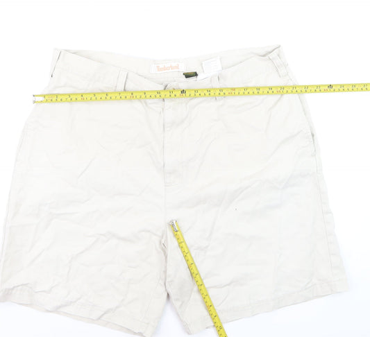 Timberland Men's Beige Chino Shorts Size L 40in Cotton Casual