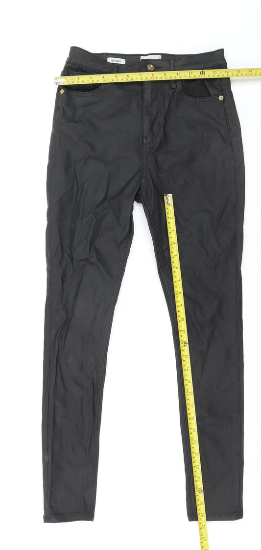 River Island Women Black Size 10R Skinny Denim Trousers