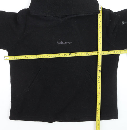 Blurr Men's Black Fleece Pullover Hoodie Medium