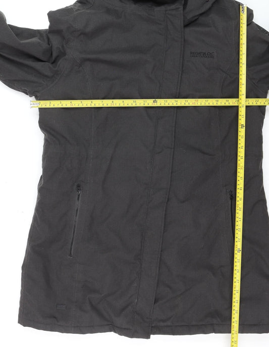 Regatta Great Outdoors Women's Black Hooded Parka Coat UK 18 Waterproof