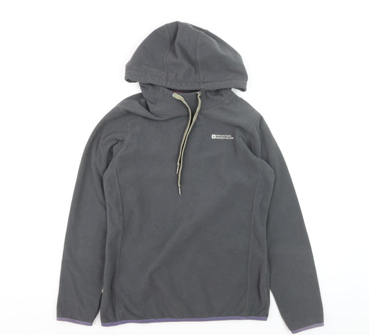 Additional front view of Mountain Warehouse Grey Fleece Pullover Hoodie unisex l outdoor