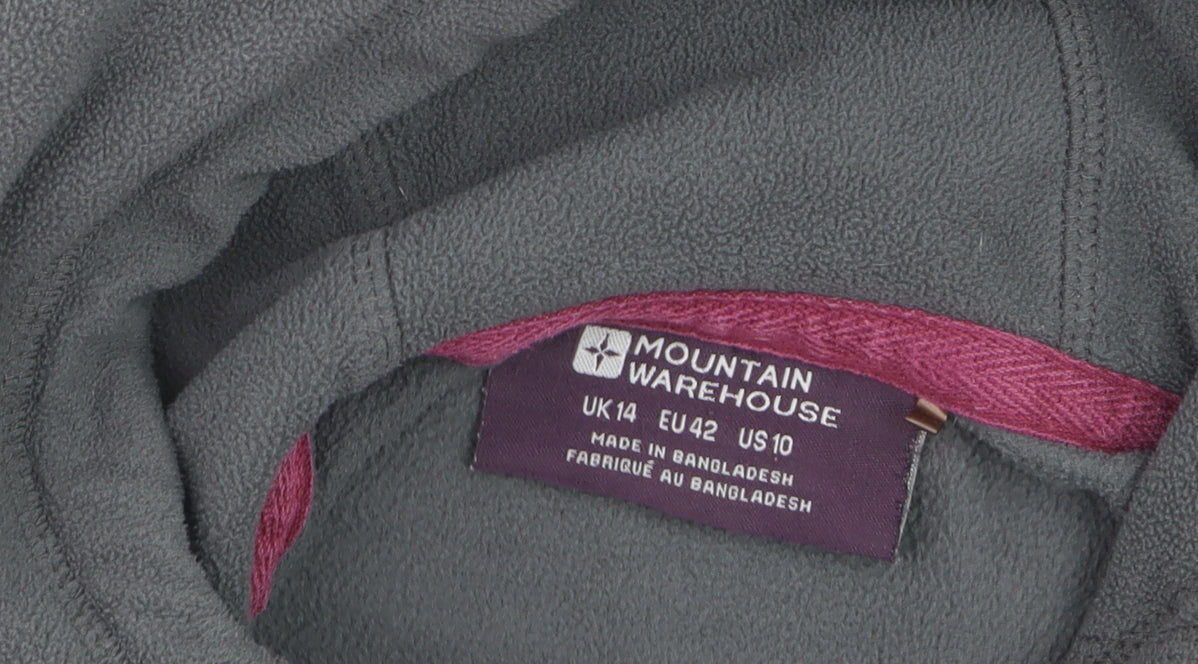 Additional view of Mountain Warehouse Grey Fleece Pullover Hoodie unisex l outdoor