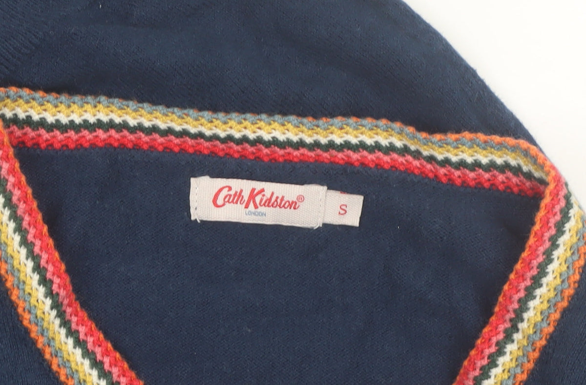 Additional view of Cath Kidston Women's Blue Cardigan Small Knit Button Front