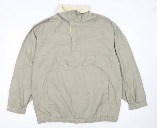 Reebok Men Beige Medium Nylon Windbreaker Jacket