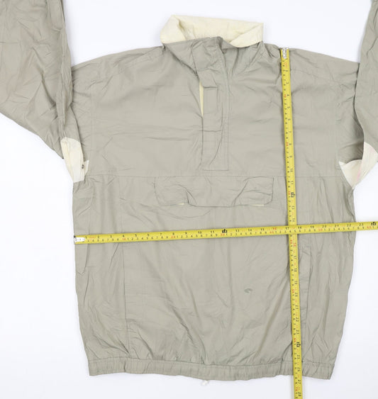Reebok Men Beige Medium Nylon Windbreaker Jacket