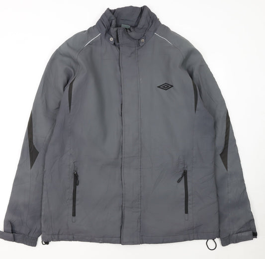 Umbro Men's Grey XL Windbreaker Activewear Jacket