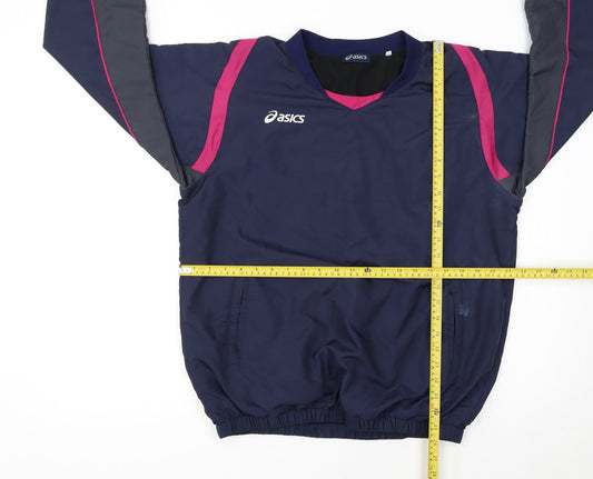 Asics Women's Navy Pullover Sweatshirt L Polyester Sports Top
