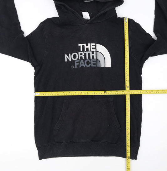 The North Face Girls Black XL Pullover Hoodie with Logo Print