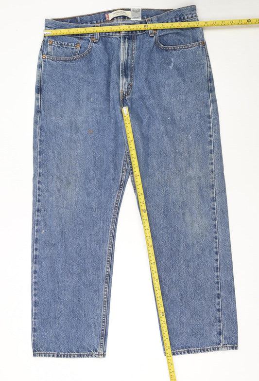 Levi's Men's Blue 505 Regular Fit Straight Leg Jeans 38W 30L