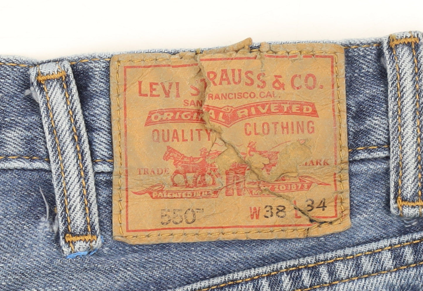 Levi’s 550 Men’s Blue Relaxed Fit Straight Leg Jeans W38 L34