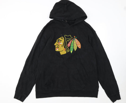 Additional front view of Old Time Hockey Black 2XL unisex pullover hoodie sweatshirt