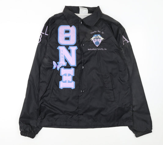 Augusta Sportswear Women's Black S Windbreaker Jacket with Letters and Pockets
