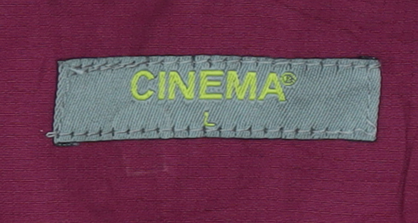 CINEMA Womens Red Full Zip Windbreaker Jacket Size L