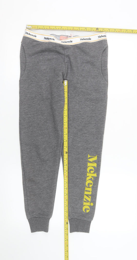 McKenzie Girls Grey Jogger Trousers 12-13 Years Elastic Waist Activewear