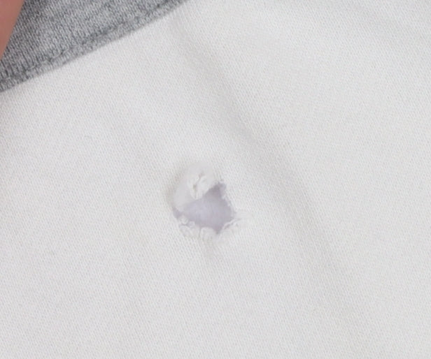 Additional view of Fila Women’s White XXL Crew Neck Sweatshirt with Logo and Striped Sleeves