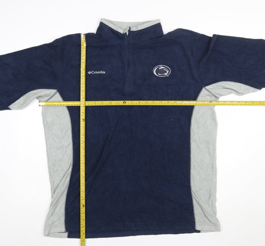 Columbia Men’s Blue Fleece 1/4 Zip Sweatshirt XL Outdoor Pullover