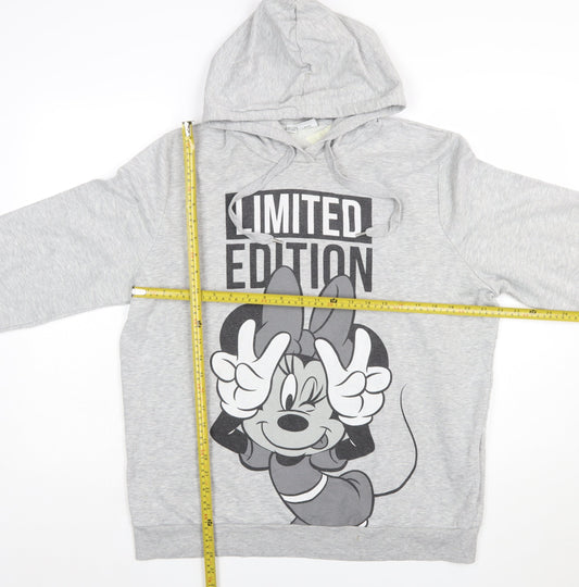 Disney Women Grey Minnie Mouse Pullover Hoodie Size 14 Limited Edition