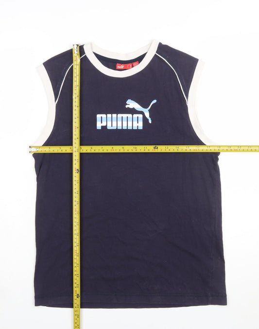 Puma Men's Navy Sleeveless Tank Top Size 2XL Athletic Fit