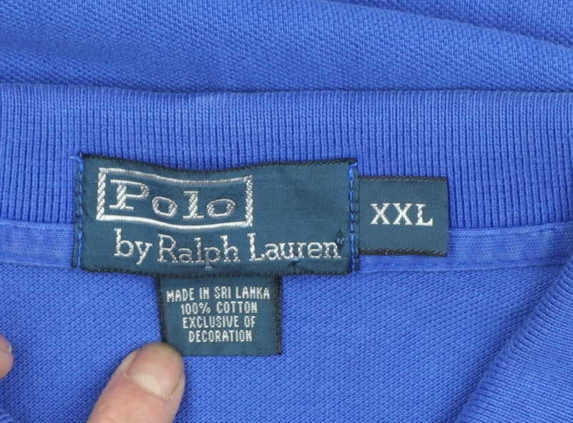 Ralph Lauren Men's Blue 2XL Cotton Polo Shirt Classic Fit