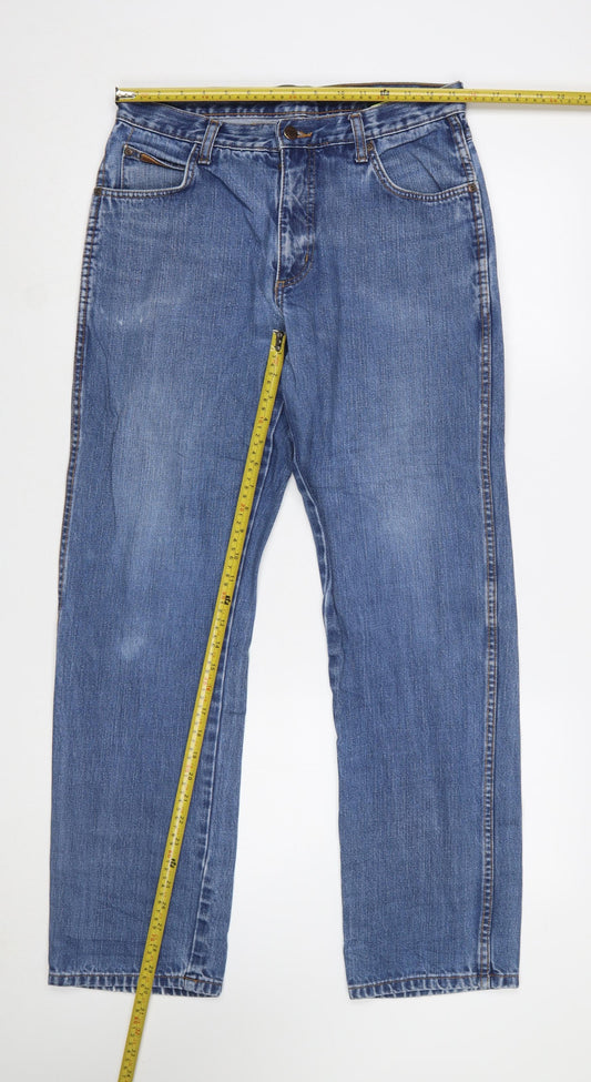 Wrangler Men's Blue Straight Texas Jeans W32 L32 100% Cotton