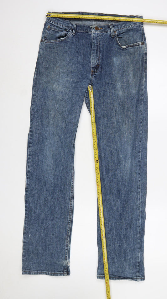 Wrangler Men’s Blue Regular Fit Straight Denim Jeans 32x32