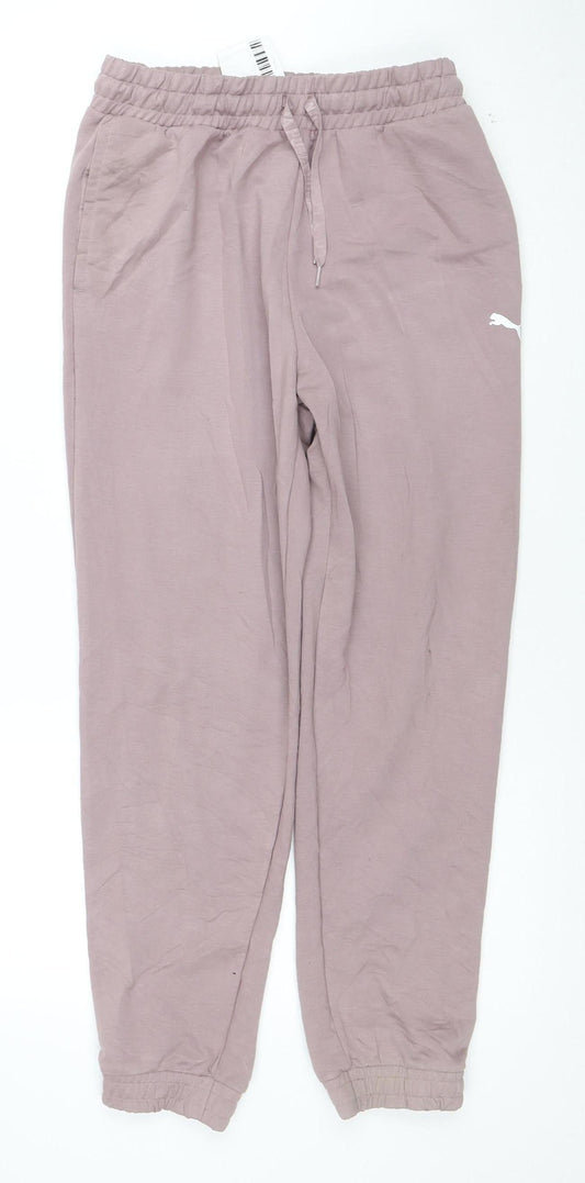 Additional front view of PUMA Women’s Purple Jogger Trousers, size S, Lightweight Activewear