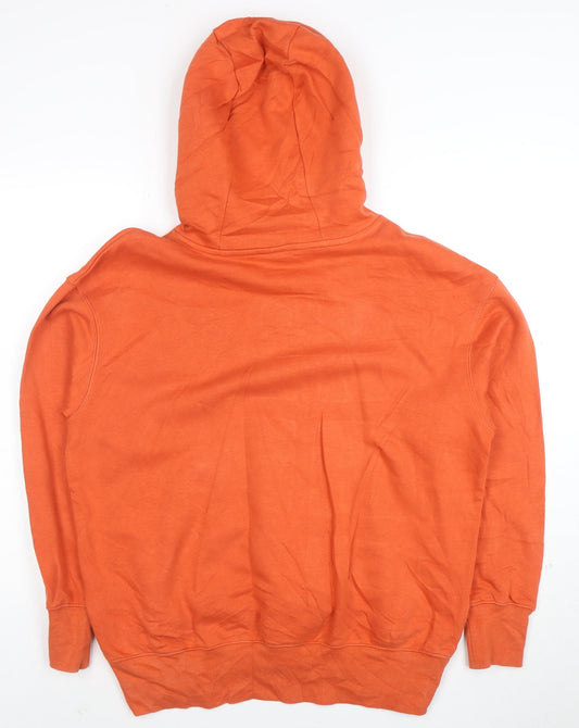 Nike Womens Orange XS Pullover Hoodie Sweatshirt Cotton Blend