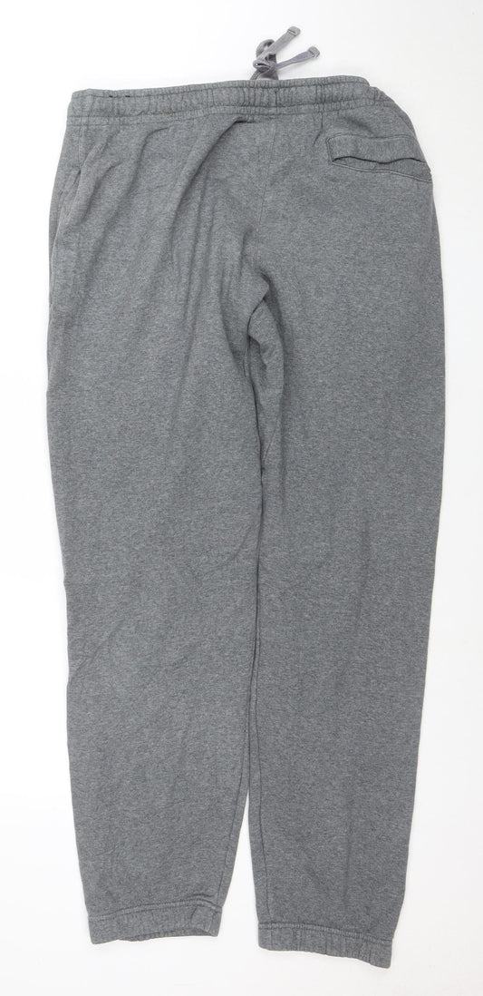 Nike Men's Grey XL Fleece Sweatpants Joggers with Drawstring