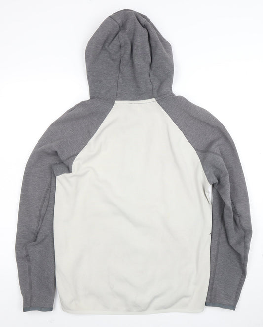 Nike Men's Grey Full Zip Hoodie Size S Regular Fit Cotton Blend