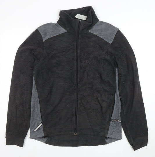 Additional front view of Columbia unisex adults black fleece full zip outdoor jacket m